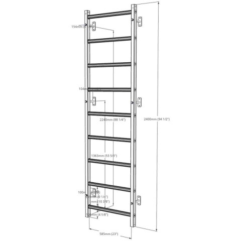 DRABINKA GIMNASTYCZNA DREWNIANO METALOWA BENCHK 700W DRABINKA GIMNASTYCZNA DREWNIANO METALOWA BENCHK 700W