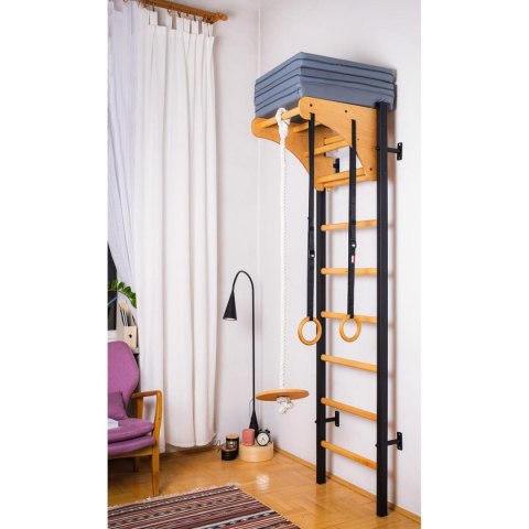 DRABINKA GIMNASTYCZNA DREWNIANO METALOWA Z DREWNIANYM DRĄŻKIEM I AKCESORIAMI BENCHK 211B A076 DRABINKA GIMNASTYCZNA DREWNIANO METALOWA Z DREWNIANYM DRĄŻKIEM I AKCESORIAMI BENCHK 211B A076