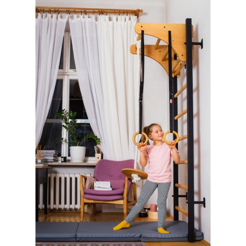 DRABINKA GIMNASTYCZNA DREWNIANO METALOWA Z DREWNIANYM DRĄŻKIEM I AKCESORIAMI BENCHK 211B A076 DRABINKA GIMNASTYCZNA DREWNIANO METALOWA Z DREWNIANYM DRĄŻKIEM I AKCESORIAMI BENCHK 211B A076