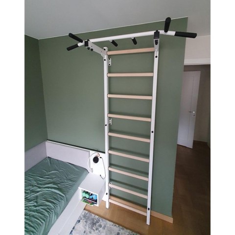DRABINKA GIMNASTYCZNA DREWNIANO METALOWA Z METALOWYM DRĄŻKIEM BENCHK 721W DRABINKA GIMNASTYCZNA DREWNIANO METALOWA Z METALOWYM DRĄŻKIEM BENCHK 721W