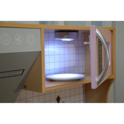 KUCHNIA DREWNIANA DLA DZIECI PODŚWIETLANE PALNIKI LAMPKA LED 87x30x83,5CM WOODEN KUCHNIA DREWNIANA DLA DZIECI PODŚWIETLANE PALNIKI LAMPKA LED 87x30x83,5CM WOODEN