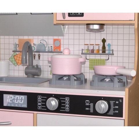 KUCHNIA DREWNIANA DLA DZIECI PODŚWIETLANE PALNIKI LAMPKA LED 87x30x83,5CM WOODEN KUCHNIA DREWNIANA DLA DZIECI PODŚWIETLANE PALNIKI LAMPKA LED 87x30x83,5CM WOODEN