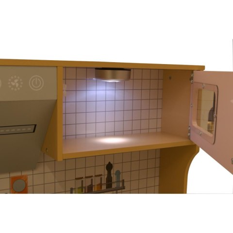 KUCHNIA DREWNIANA DLA DZIECI PODŚWIETLANE PALNIKI LAMPKA LED 87x30x83,5CM WOODEN KUCHNIA DREWNIANA DLA DZIECI PODŚWIETLANE PALNIKI LAMPKA LED 87x30x83,5CM WOODEN