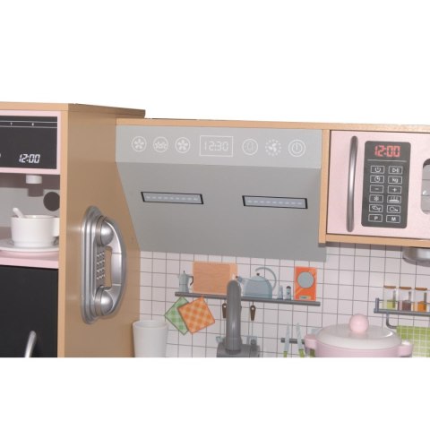 KUCHNIA DREWNIANA DLA DZIECI PODŚWIETLANE PALNIKI LAMPKA LED 87x30x83,5CM WOODEN KUCHNIA DREWNIANA DLA DZIECI PODŚWIETLANE PALNIKI LAMPKA LED 87x30x83,5CM WOODEN