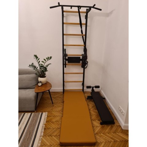 MATERAC GIMNASTYCZNY SKŁADANY BRĄZOWY 180CM BENCHK MATERAC GIMNASTYCZNY SKŁADANY BRĄZOWY 180CM BENCHK