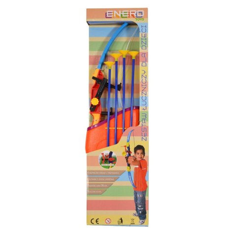 ZESTAW ŁUCZNICZY ENERO DLA DZIECI ŁUK 78CM 4 STRZAŁY KOŁCZAN I CELOWNIK LASEROWY ZESTAW ŁUCZNICZY ENERO DLA DZIECI ŁUK 78CM 4 STRZAŁY KOŁCZAN I CELOWNIK LASEROWY