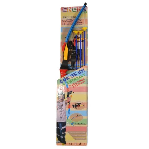 ZESTAW ŁUCZNICZY ENERO DLA DZIECI ŁUK 95CM 3 STRZAŁY I CELOWNIK LASEROWY ZESTAW ŁUCZNICZY ENERO DLA DZIECI ŁUK 95CM 3 STRZAŁY I CELOWNIK LASEROWY