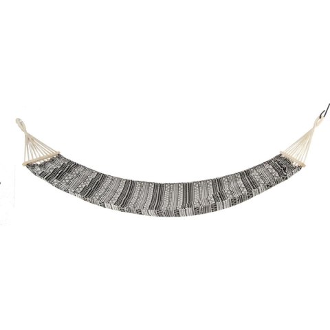 HAMAK OGRODOWY 2 OSOBOWY 200X147CM Z DRĄŻKIEM ETNO CZARNO-BIAŁY HAMAK OGRODOWY 2 OSOBOWY 200X147CM Z DRĄŻKIEM ETNO CZARNO-BIAŁY