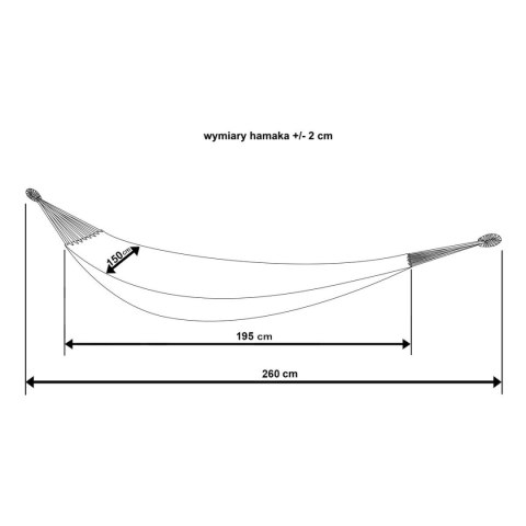 HAMAK OGRODOWY 2 OSOBOWY 200x150CM Z POKROWCEM 1021089 HAMAK OGRODOWY 2 OSOBOWY 200x150CM Z POKROWCEM 1021089