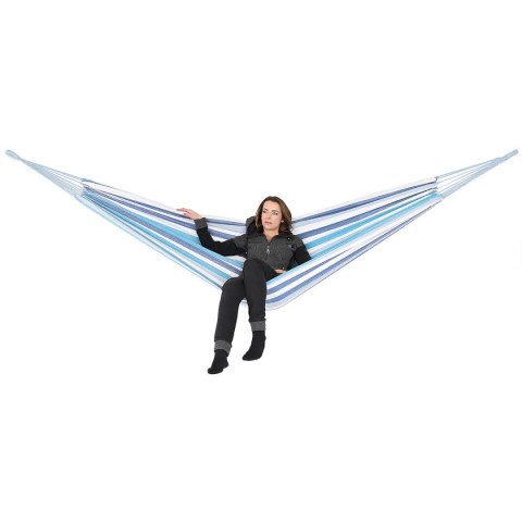 HAMAK OGRODOWY 2 OSOBOWY XXL 250x150CM Z POKROWCEM NIEBIESKI HAMAK OGRODOWY 2 OSOBOWY XXL 250x150CM Z POKROWCEM NIEBIESKI