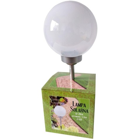 LAMPA SOLARNA KULA MLECZNA 20x53,5CM LAMPA SOLARNA KULA MLECZNA 20x53,5CM