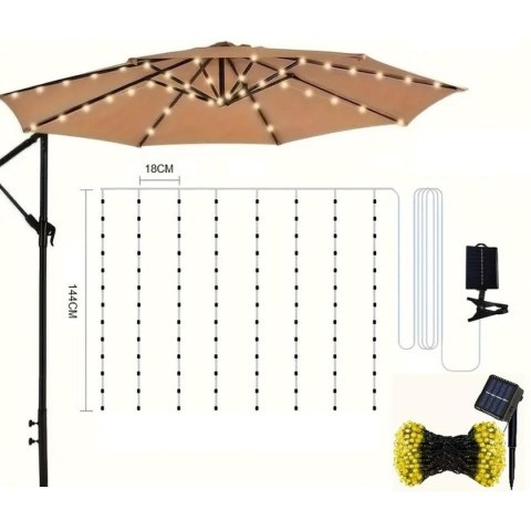 OŚWIETLENIE SOLAR PARASOLA OGRODOWEGO 5M 72LED OŚWIETLENIE SOLAR PARASOLA OGRODOWEGO 5M 72LED