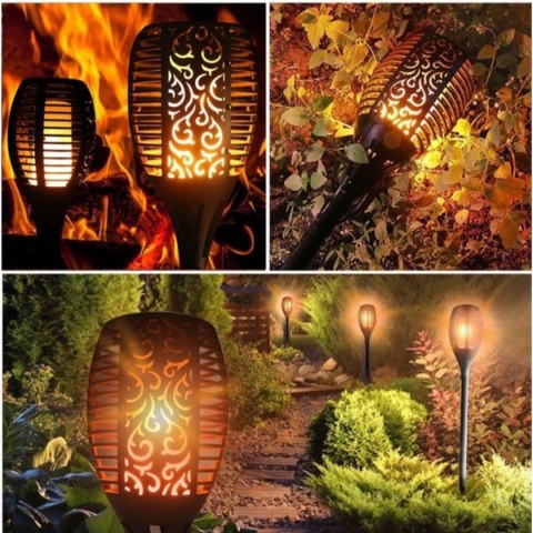POCHODNIA SOLARNA TAŃCZĄCE PŁOMYKI 12X12X78CM 36 LED XXXL POCHODNIA SOLARNA TAŃCZĄCE PŁOMYKI 12X12X78CM 36 LED XXXL