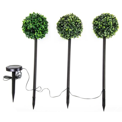 ZESTAW LAMP SOLARNYCH 3 KUL BUKSZPANOWYCH 27 LED ZESTAW LAMP SOLARNYCH 3 KUL BUKSZPANOWYCH 27 LED