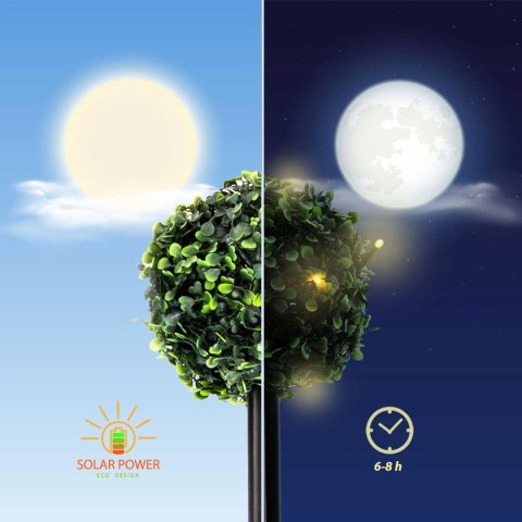 ZESTAW LAMP SOLARNYCH 3 KUL BUKSZPANOWYCH 27 LED ZESTAW LAMP SOLARNYCH 3 KUL BUKSZPANOWYCH 27 LED