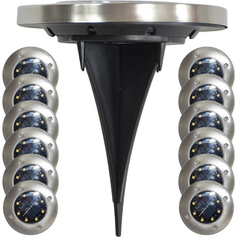 LAMPA SOLARNA 8 LED SMD DO WBICIA W PODŁOŻE KPL.12SZT LAMPA SOLARNA 8 LED SMD DO WBICIA W PODŁOŻE KPL.12SZT