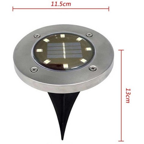 LAMPA SOLARNA 8 LED SMD DO WBICIA W PODŁOŻE KPL.4SZT LAMPA SOLARNA 8 LED SMD DO WBICIA W PODŁOŻE KPL.4SZT