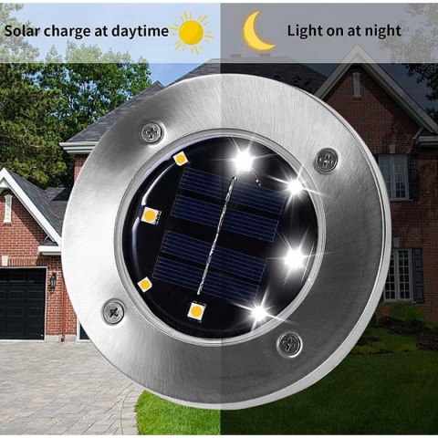 LAMPA SOLARNA 8 LED SMD DO WBICIA W PODŁOŻE KPL.4SZT LAMPA SOLARNA 8 LED SMD DO WBICIA W PODŁOŻE KPL.4SZT