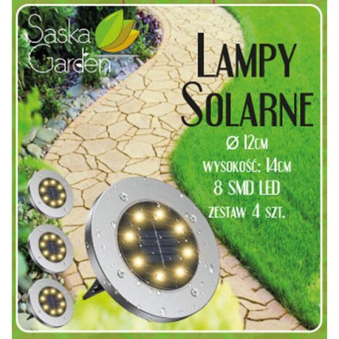 LAMPA SOLARNA 8 LED SMD DO WBICIA W PODŁOŻE KPL.4SZT LAMPA SOLARNA 8 LED SMD DO WBICIA W PODŁOŻE KPL.4SZT