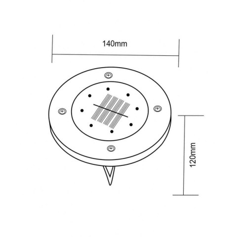 LAMPA SOLARNA 8 LED SMD DO WBICIA W PODŁOŻE KPL.4SZT LAMPA SOLARNA 8 LED SMD DO WBICIA W PODŁOŻE KPL.4SZT