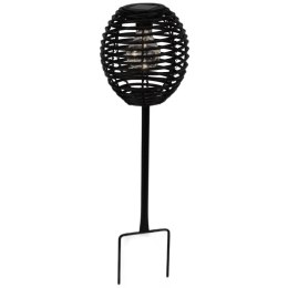 LAMPA SOLARNA KULA RATTAN CZARNA PROGARDEN