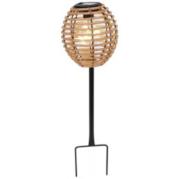 LAMPA SOLARNA KULA RATTAN NATURALNY PROGARDEN