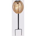 LAMPA SOLARNA KULA RATTAN NATURALNY PROGARDEN
