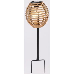 LAMPA SOLARNA KULA RATTAN NATURALNY PROGARDEN