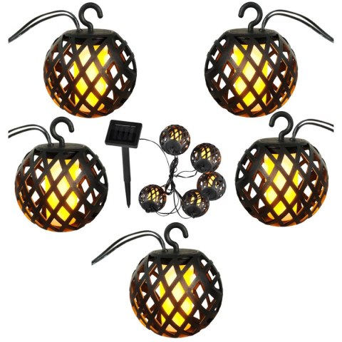 LAMPA SOLARNA KULE OGNIOWE 7CM 5SZT LAMPA SOLARNA KULE OGNIOWE 7CM 5SZT