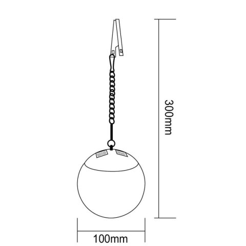 LAMPA SOLARNA PLASTIKOWA KULA WISZĄCA 20CM LAMPA SOLARNA PLASTIKOWA KULA WISZĄCA 20CM