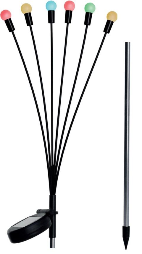 LAMPA SOLARNA TAŃCZĄCE NA WIETRZE KULECZKI KOLOROWE 6 LED 72CM LAMPA SOLARNA TAŃCZĄCE NA WIETRZE KULECZKI KOLOROWE 6 LED 72CM