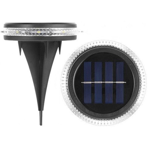 LAMPY SOLARNE DYSKOWE DO WBICIA W GRUNT LUB MONTAŻU NA ŚCIANIE 2SZT LAMPY SOLARNE DYSKOWE DO WBICIA W GRUNT LUB MONTAŻU NA ŚCIANIE 2SZT