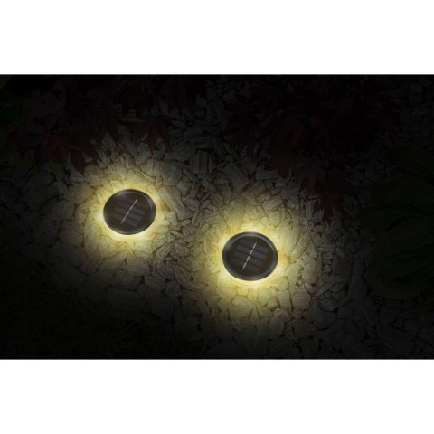 LAMPY SOLARNE DYSKOWE DO WBICIA W GRUNT LUB MONTAŻU NA ŚCIANIE 2SZT LAMPY SOLARNE DYSKOWE DO WBICIA W GRUNT LUB MONTAŻU NA ŚCIANIE 2SZT