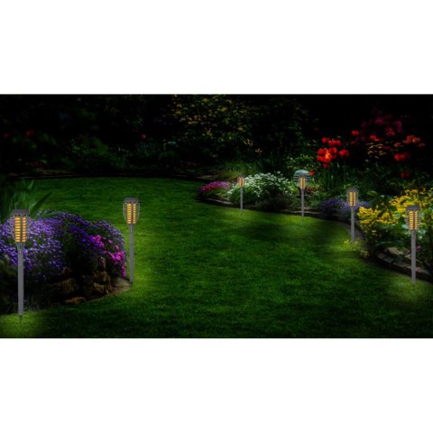 POCHODNIA LAMPA SOLARNA TAŃCZĄCE PŁOMYKI 12 LED SMD 7,5x7,5x46,5CM SZARA POCHODNIA LAMPA SOLARNA TAŃCZĄCE PŁOMYKI 12 LED SMD 7,5x7,5x46,5CM SZARA