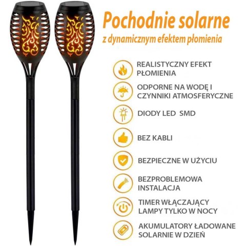 POCHODNIA LAMPA SOLARNA TAŃCZĄCE PŁOMYKI 12 LED SMD 7x7x50CM POCHODNIA LAMPA SOLARNA TAŃCZĄCE PŁOMYKI 12 LED SMD 7x7x50CM
