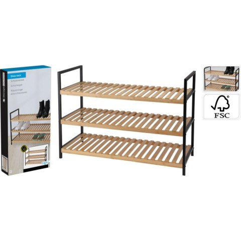 PÓŁKA REGAŁ NA BUTY 3 POZIOMY BAMBUS HOME & STYLING COLLECTION PÓŁKA REGAŁ NA BUTY 3 POZIOMY BAMBUS HOME & STYLING COLLECTION