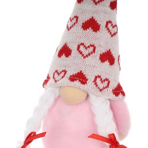 SKRZAT GNOM 20CM DEKORACJA WALENTYNKOWA GIRL RÓŻOWA SKRZAT GNOM 20CM DEKORACJA WALENTYNKOWA GIRL RÓŻOWA