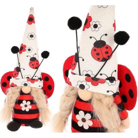 SKRZAT GNOM BIEDRONKA GIRL 24CM DEKORACJA WIOSENNA SKRZAT GNOM BIEDRONKA GIRL 24CM DEKORACJA WIOSENNA