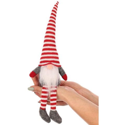 SKRZAT GNOM DEKORACYJNY SIEDZĄCY 30+10 CM Z CZAPKĄ I NÓŻKAMI W PASKI SKRZAT GNOM DEKORACYJNY SIEDZĄCY 30+10 CM Z CZAPKĄ I NÓŻKAMI W PASKI