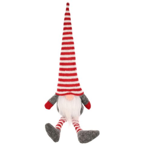 SKRZAT GNOM DEKORACYJNY SIEDZĄCY 30+10 CM Z CZAPKĄ I NÓŻKAMI W PASKI SKRZAT GNOM DEKORACYJNY SIEDZĄCY 30+10 CM Z CZAPKĄ I NÓŻKAMI W PASKI
