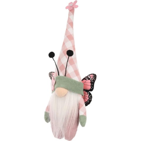 SKRZAT GNOM MOTYL RÓŻOWY 25CM DEKORACJA WIOSENNA SKRZAT GNOM MOTYL RÓŻOWY 25CM DEKORACJA WIOSENNA