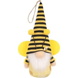 SKRZAT GNOM PSZCZÓŁKA ŻÓŁTA 20CM ZAWIESZKA DEKORACJA WIOSENNA