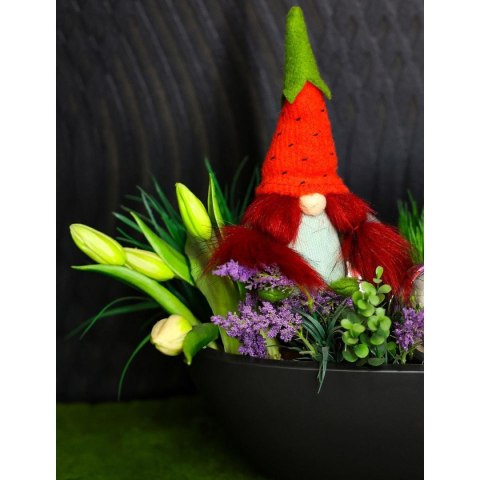 SKRZAT GNOM TRUSKAWKA 20CM DEKORACJA WIOSENNA GIRL SKRZAT GNOM TRUSKAWKA 20CM DEKORACJA WIOSENNA GIRL