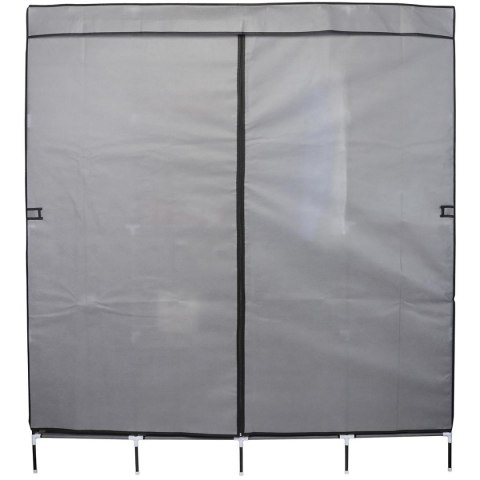 SZAFA TEKSTYLNA GARDEROBA 168x45x172CM CIEMNOSZARA 45238 SZAFA TEKSTYLNA GARDEROBA 168x45x172CM CIEMNOSZARA 45238