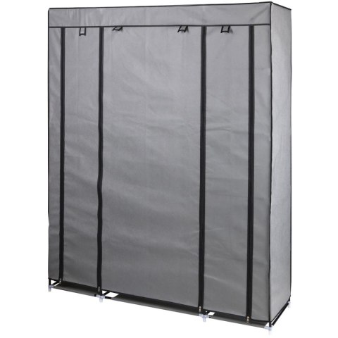 SZAFA TEKSTYLNA GARDEROBA 175x133x43CM CIEMNO-SZARA 28873 SZAFA TEKSTYLNA GARDEROBA 175x133x43CM CIEMNO-SZARA 28873
