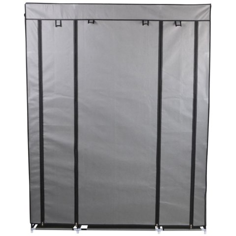 SZAFA TEKSTYLNA GARDEROBA 175x133x43CM CIEMNO-SZARA 28873 SZAFA TEKSTYLNA GARDEROBA 175x133x43CM CIEMNO-SZARA 28873