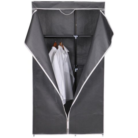SZAFA TEKSTYLNA GARDEROBA 90x45x170CM CIEMNO-SZARA 8811 SZAFA TEKSTYLNA GARDEROBA 90x45x170CM CIEMNO-SZARA 8811