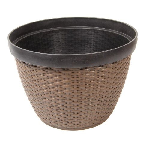 DONICZKA PLASTIKOWA RATANOWA ŚR.30,5CM SASKA GARDEN DONICZKA PLASTIKOWA RATANOWA ŚR.30,5CM SASKA GARDEN