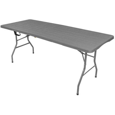 STÓŁ CATERINGOWY SKŁADANY W WALIZKĘ 180x74CM MAX.100KG WOODLAND DESKA CIEMNY SZARY STÓŁ CATERINGOWY SKŁADANY W WALIZKĘ 180x74CM MAX.100KG WOODLAND DESKA CIEMNY SZARY