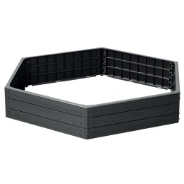 GRZĄDKA RABATKA OGRODOWA OBRZEŻE BASE WOOD 6 ELEMENTÓW ANTRACYT